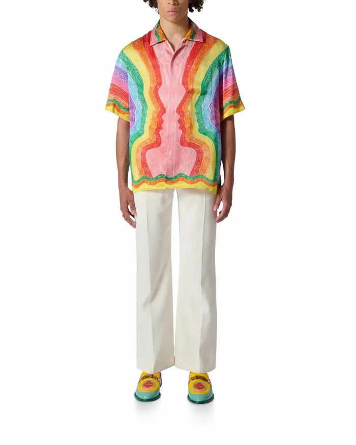 Casablanca Paris Shirts Mind Vibrations Silk Shirt 8211 Men Casablanca Paris Shirts Mind Vibrations Silk Shirt 8211 Men