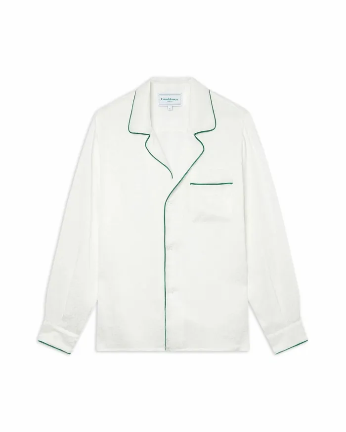 Casablanca Paris Shirts Monogram Pyjama Silk Shirt 8211 Men