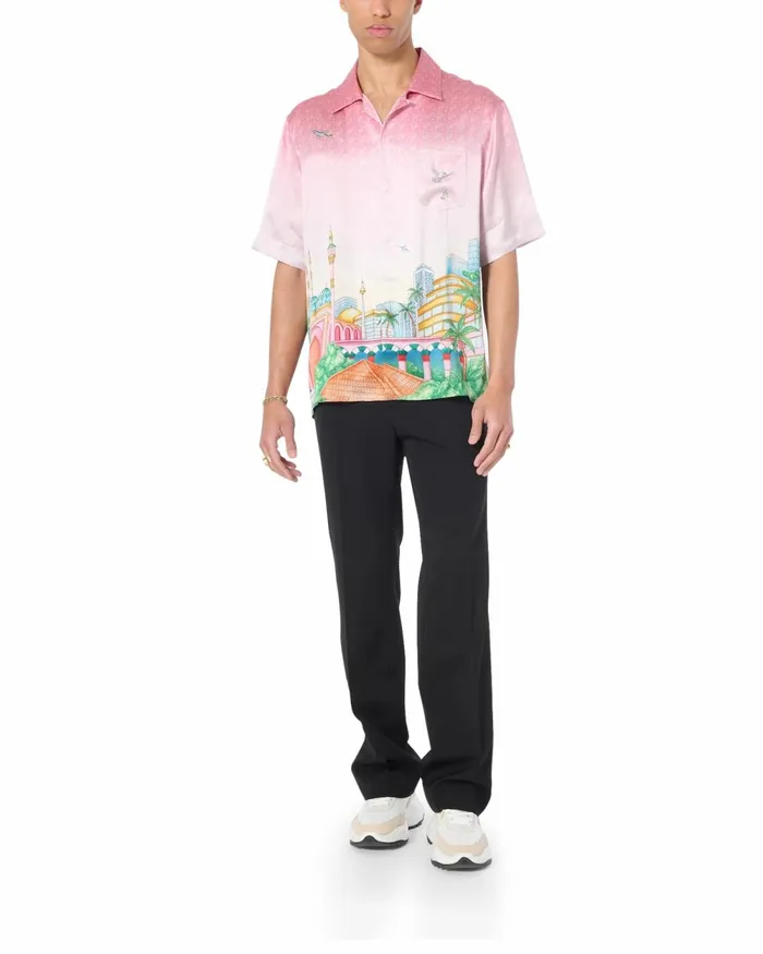 Casablanca Paris Shirts Morning City View Silk Shirt 8211 Men Casablanca Paris Shirts Morning City View Silk Shirt 8211 Men