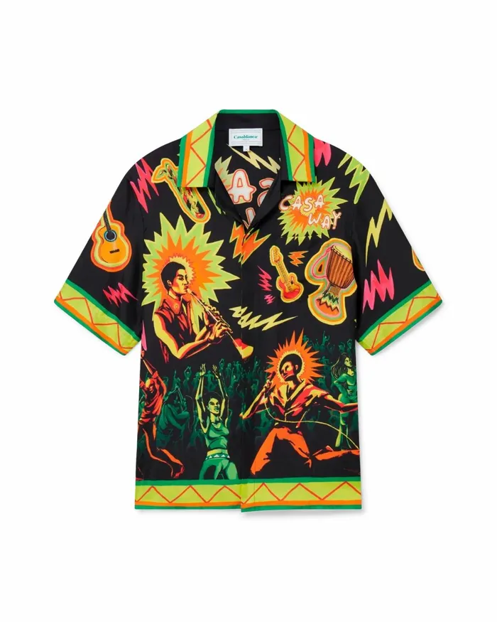 Casablanca Paris Shirts Music For The People Silk Shirt 8211 Men