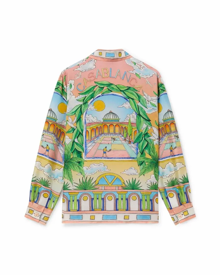 Casablanca Paris Shirts Paysage Ideal Silk Shirt 8211 MenWomen