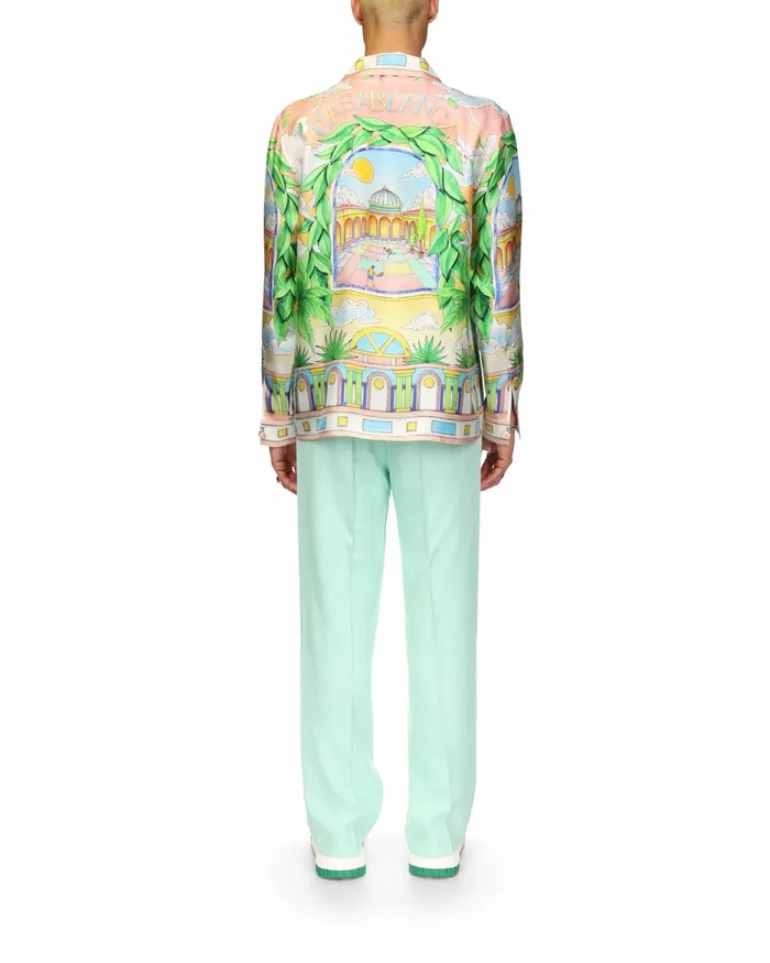 Casablanca Paris Shirts Paysage Ideal Silk Shirt 8211 MenWomen