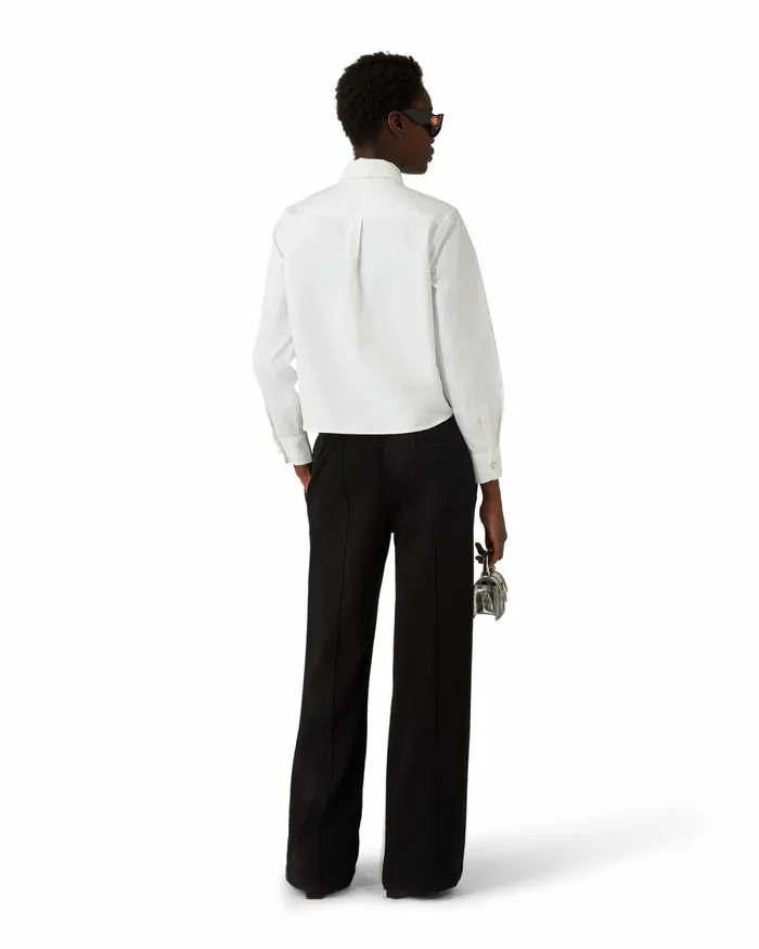 Casablanca Paris Shirts Pearl Diamond Patch Cotton Shirt 8211 Women