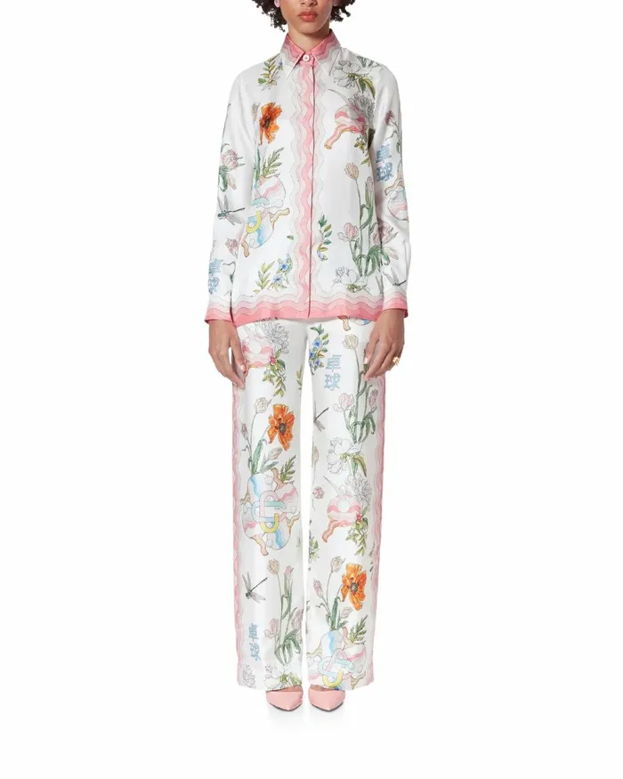 Casablanca Paris Shirts Ping Pong Fleurie Jour Silk Shirt 8211 Women