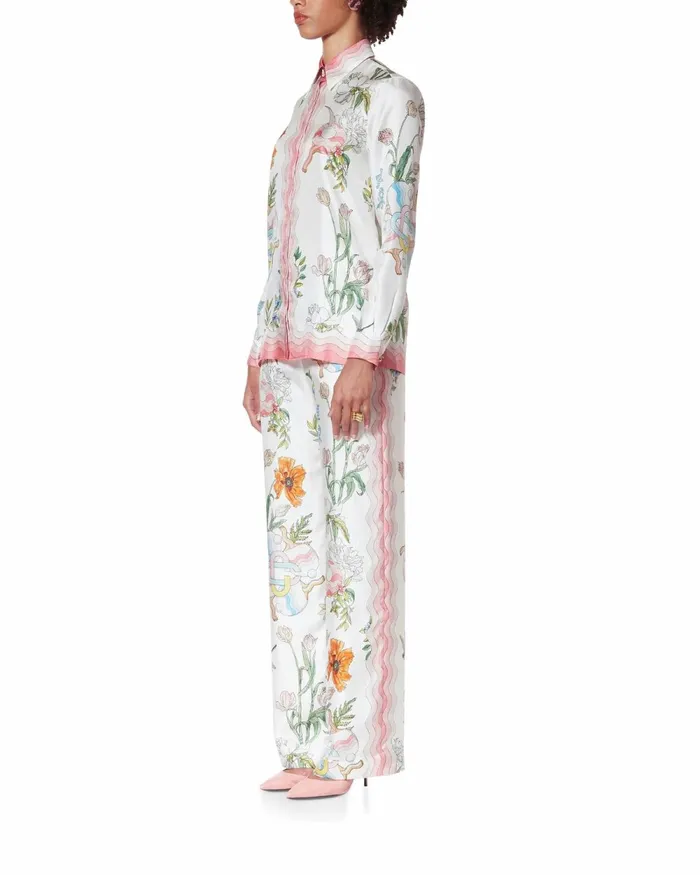 Casablanca Paris Shirts Ping Pong Fleurie Jour Silk Shirt 8211 Women
