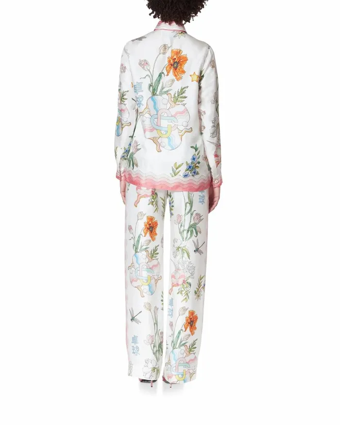 Casablanca Paris Shirts Ping Pong Fleurie Jour Silk Shirt 8211 Women