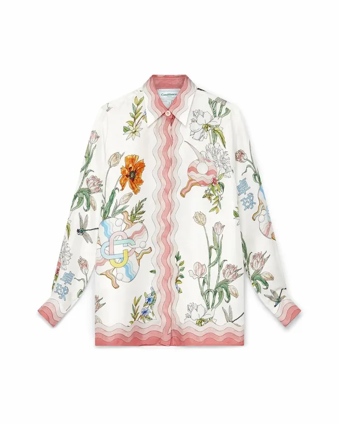 Casablanca Paris Shirts Ping Pong Fleurie Jour Silk Shirt 8211 Women