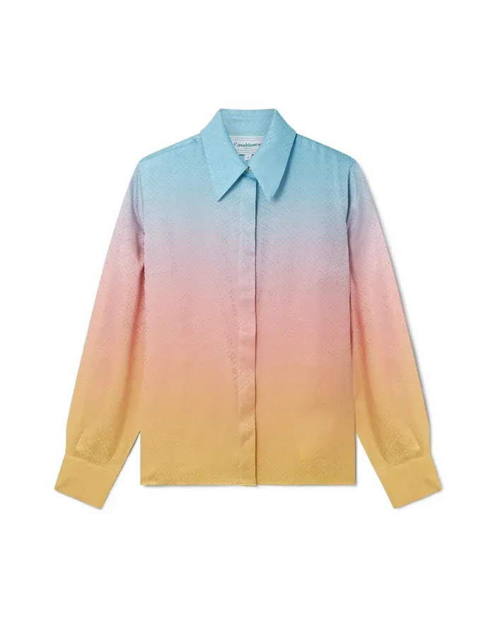 Casablanca Paris Shirts Ping Pong Gradient Silk Shirt 8211 Women