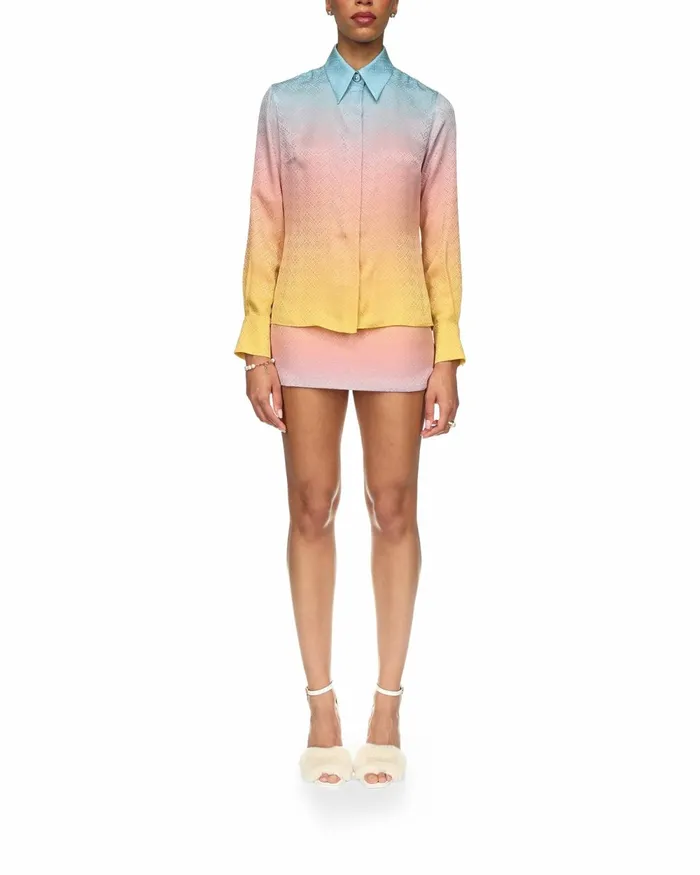 Casablanca Paris Shirts Ping Pong Gradient Silk Shirt 8211 Women Casablanca Paris Shirts Ping Pong Gradient Silk Shirt 8211 Women