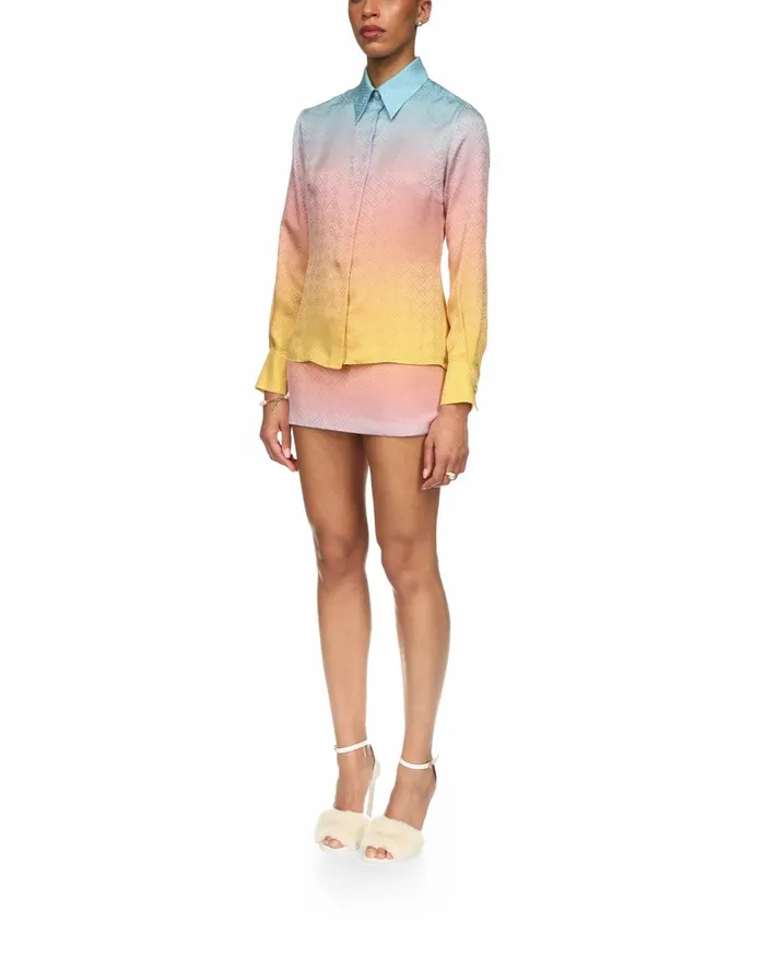 Casablanca Paris Shirts Ping Pong Gradient Silk Shirt 8211 Women Casablanca Paris Shirts Ping Pong Gradient Silk Shirt 8211 Women