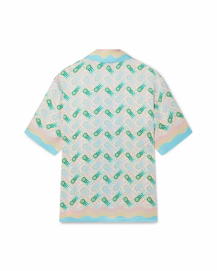 Casablanca Paris Shirts Ping Pong Silk Shirt 8211 MenWomen