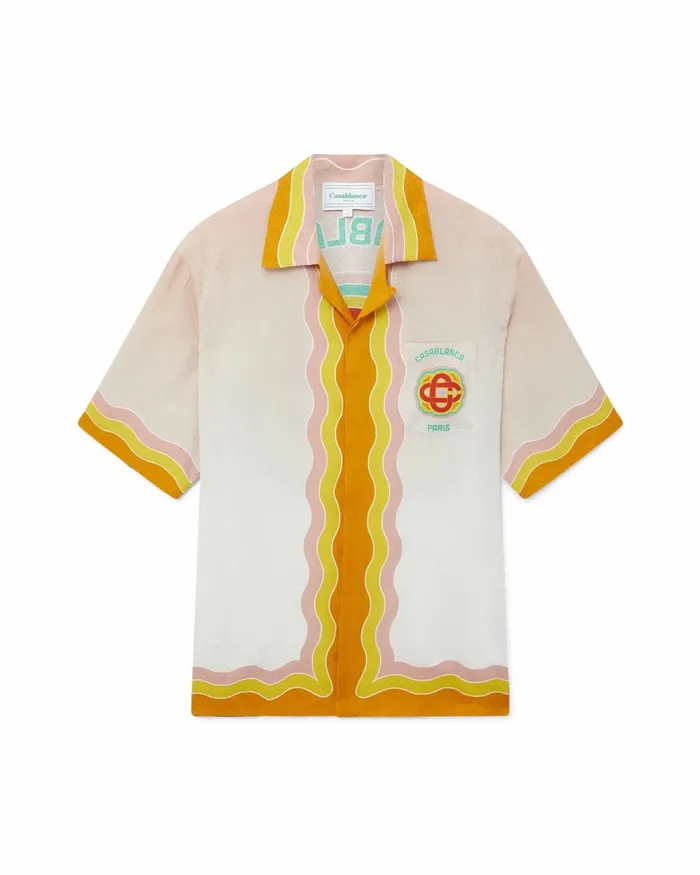 Casablanca Paris Shirts Rainbow Monogram Silk Shirt 8211 Men Casablanca Paris Shirts Rainbow Monogram Silk Shirt 8211 Men