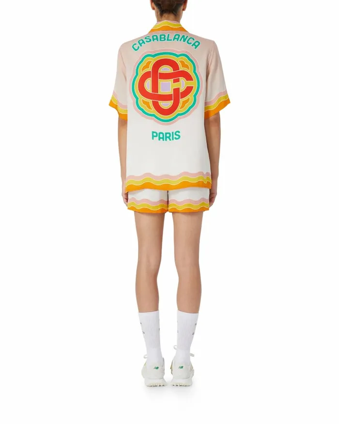 Casablanca Paris Shirts Rainbow Monogram Silk Shirt 8211 Women Casablanca Paris Shirts Rainbow Monogram Silk Shirt 8211 Women
