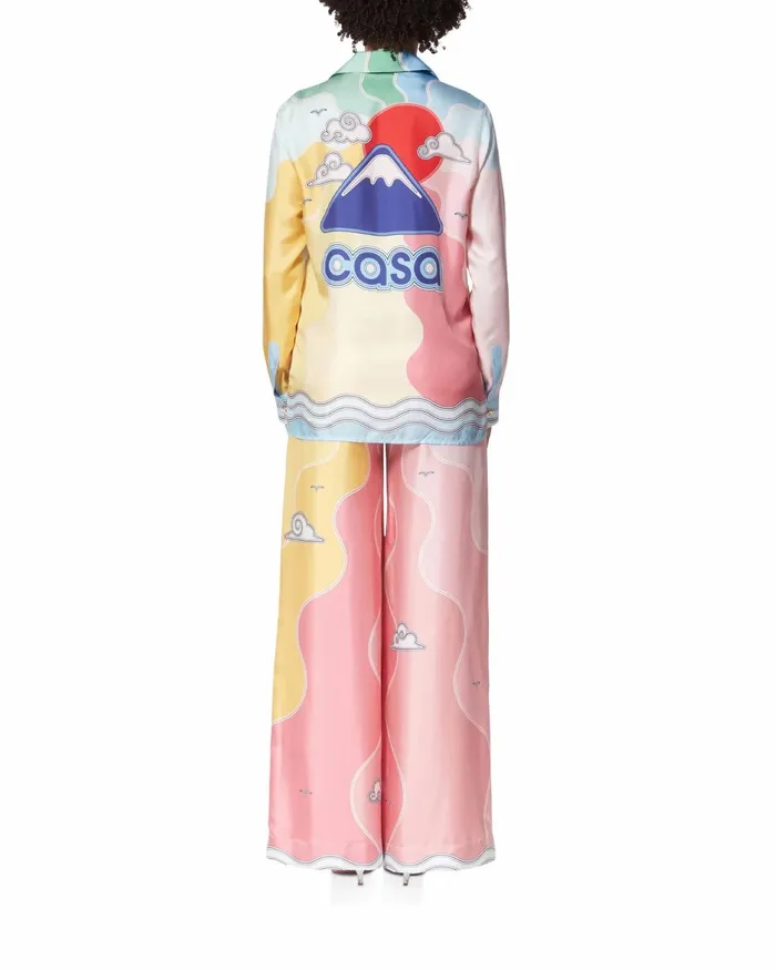 Casablanca Paris Shirts Soleil Levant Silk Shirt 8211 Women