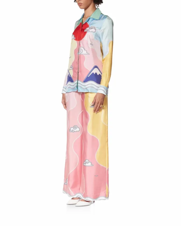 Casablanca Paris Shirts Soleil Levant Silk Shirt 8211 Women