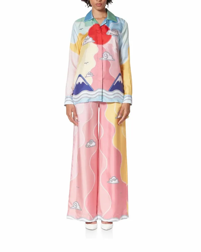 Casablanca Paris Shirts Soleil Levant Silk Shirt 8211 Women
