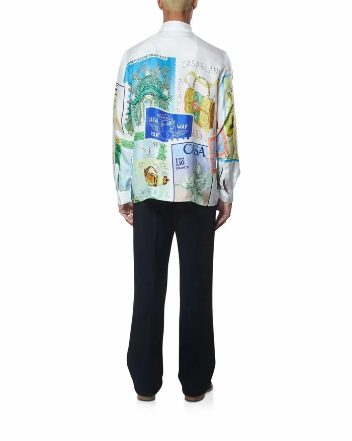 Casablanca Paris Shirts Souvenirs De Vacances Silk Shirt 8211 Men