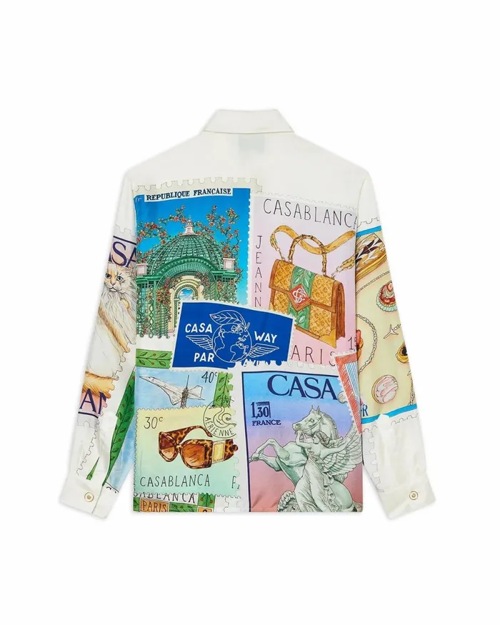 Casablanca Paris Shirts Souvenirs De Vacances Silk Shirt 8211 Men