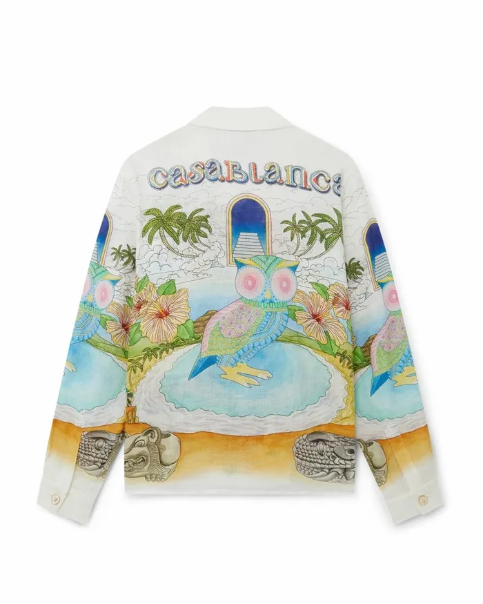Casablanca Paris Shirts Spirit Lake Cuban Collar Shirt 8211 Men