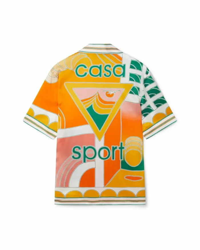 Casablanca Paris Shirts Summer Court Silk Shirt 8211 MenWomen
