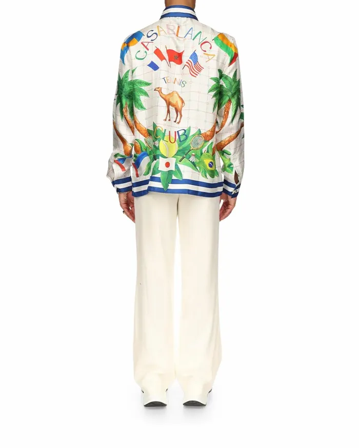 Casablanca Paris Shirts Tennis Club Classic Silk Shirt 8211 Men Casablanca Paris Shirts Tennis Club Classic Silk Shirt 8211 Men