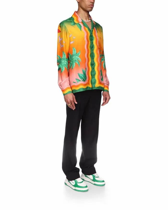 Casablanca Paris Shirts Tennis Club En Fleur Silk Shirt 8211 MenWomen Casablanca Paris Shirts Tennis Club En Fleur Silk Shirt 8211 MenWomen
