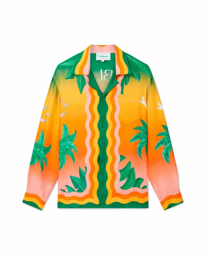 Casablanca Paris Shirts Tennis Club En Fleur Silk Shirt 8211 MenWomen Casablanca Paris Shirts Tennis Club En Fleur Silk Shirt 8211 MenWomen