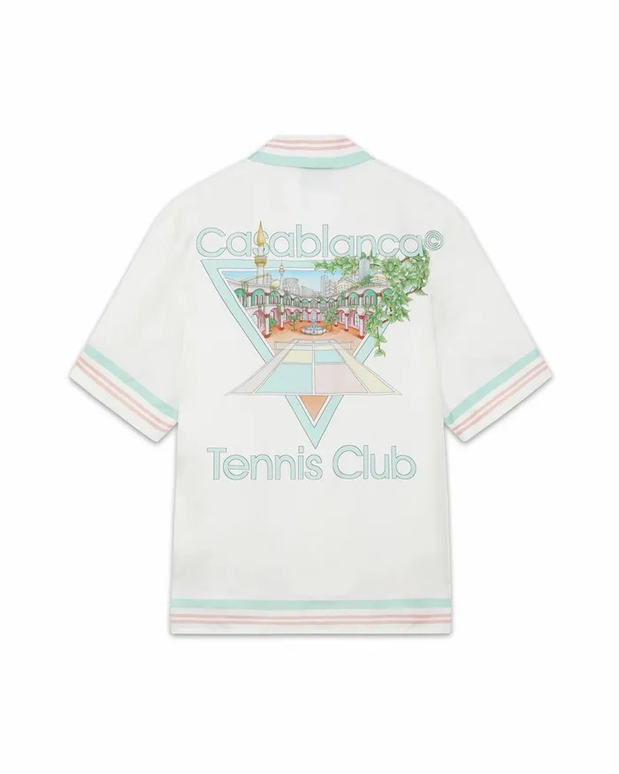 Casablanca Paris Shirts Tennis Club Icon Silk Shirt 8211 Men