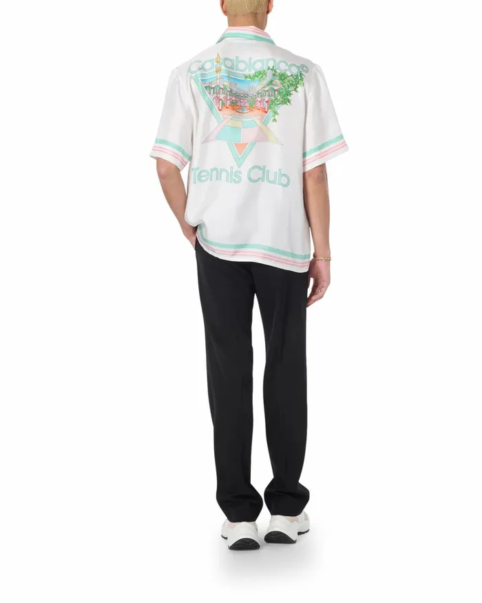 Casablanca Paris Shirts Tennis Club Icon Silk Shirt 8211 Men Casablanca Paris Shirts Tennis Club Icon Silk Shirt 8211 Men