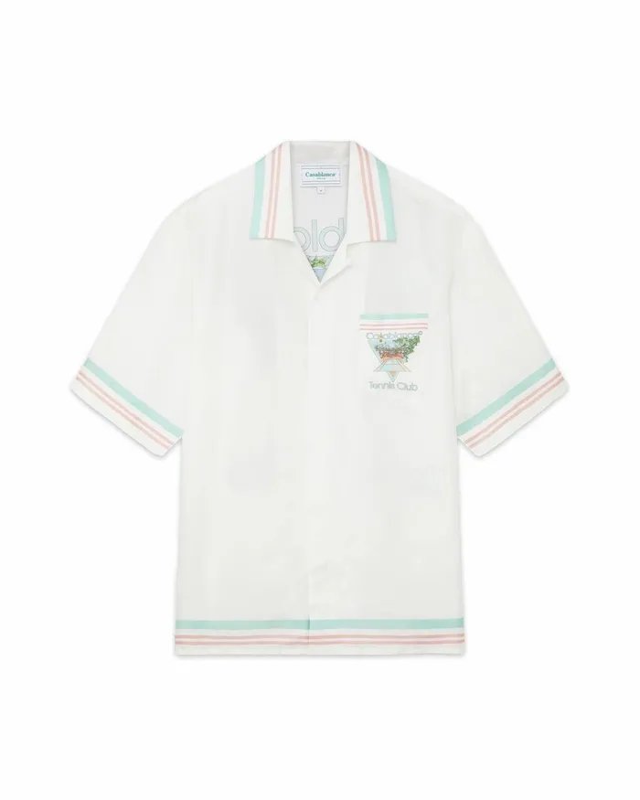 Casablanca Paris Shirts Tennis Club Icon Silk Shirt 8211 Men Casablanca Paris Shirts Tennis Club Icon Silk Shirt 8211 Men