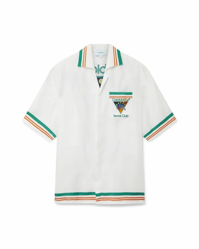 Casablanca Paris Shirts Tennis Club Icon Silk Shirt 8211 Women Casablanca Paris Shirts Tennis Club Icon Silk Shirt 8211 Women