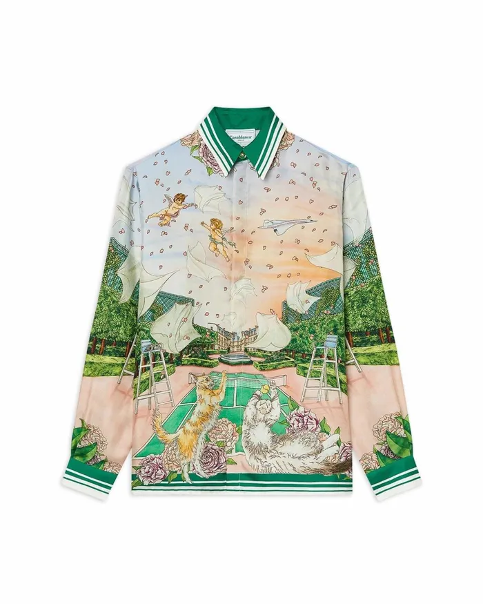 Casablanca Paris Shirts Tennis Club Prive Silk Shirt 8211 Women