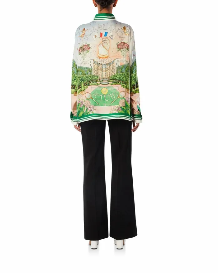 Casablanca Paris Shirts Tennis Club Prive Silk Shirt 8211 Women Casablanca Paris Shirts Tennis Club Prive Silk Shirt 8211 Women