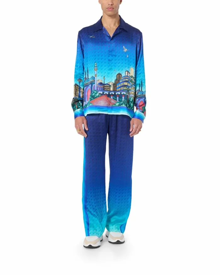 Casablanca Paris Shirts The Night View Silk Shirt 8211 MenWomen Casablanca Paris Shirts The Night View Silk Shirt 8211 MenWomen