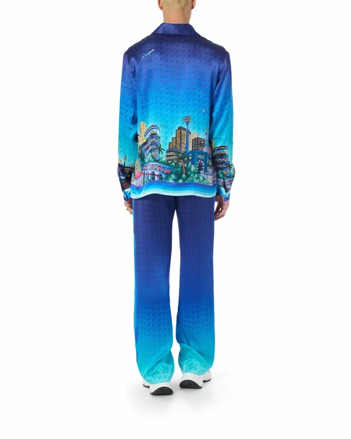 Casablanca Paris Shirts The Night View Silk Shirt 8211 MenWomen Casablanca Paris Shirts The Night View Silk Shirt 8211 MenWomen