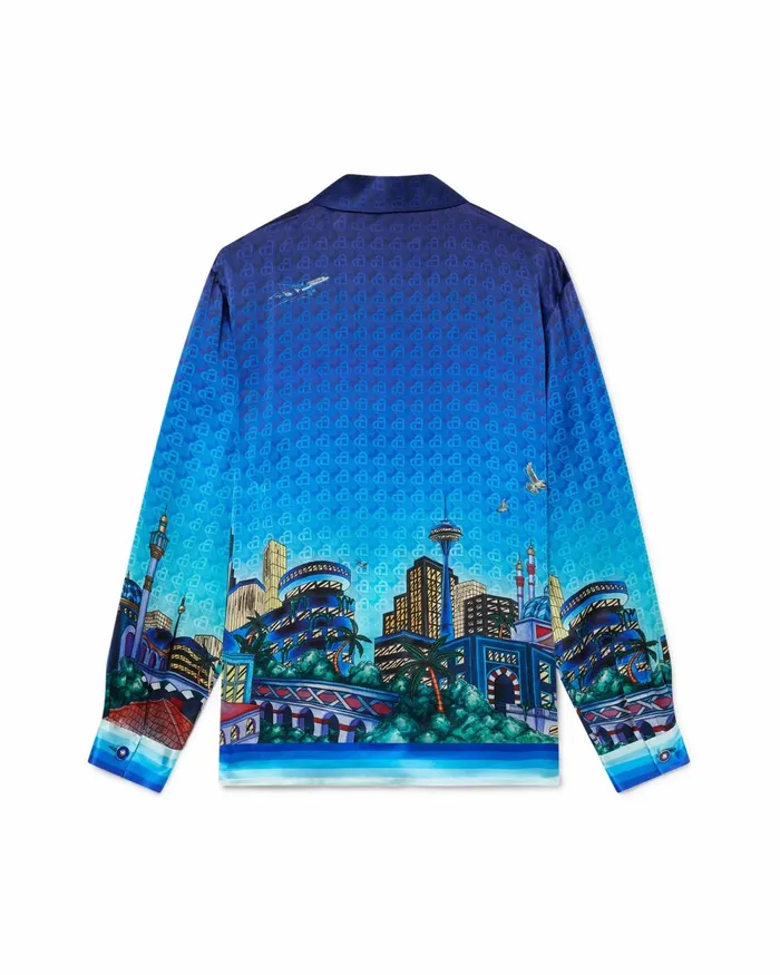 Casablanca Paris Shirts The Night View Silk Shirt 8211 MenWomen Casablanca Paris Shirts The Night View Silk Shirt 8211 MenWomen