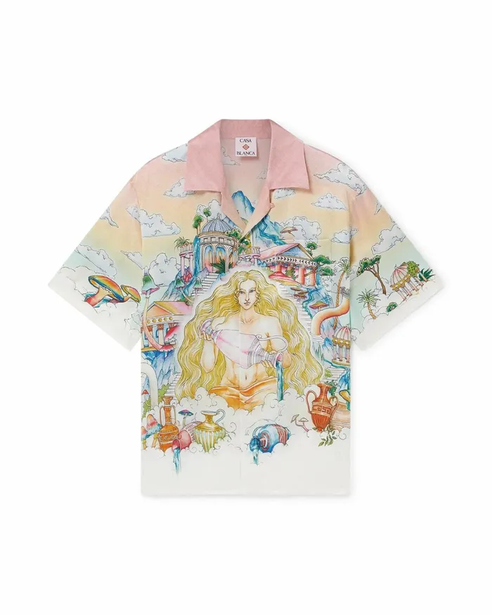 Casablanca Paris Shirts The Road To Knowledge Silk Shirt 8211 MenWomen