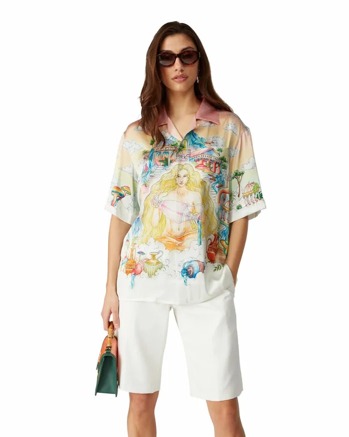 Casablanca Paris Shirts The Road To Knowledge Silk Shirt 8211 MenWomen Casablanca Paris Shirts The Road To Knowledge Silk Shirt 8211 MenWomen