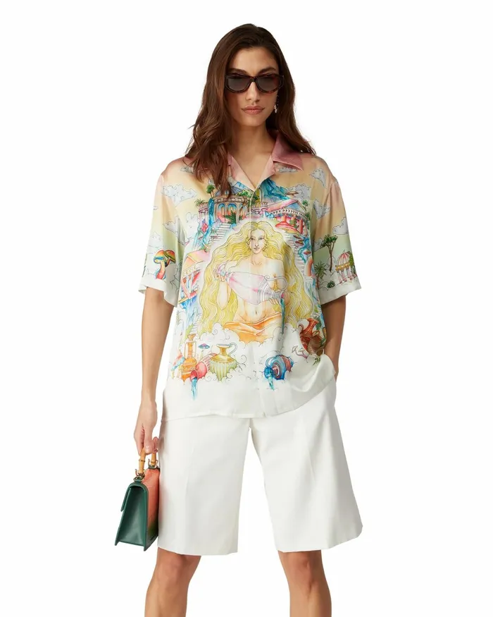 Casablanca Paris Shirts The Road To Knowledge Silk Shirt 8211 MenWomen Casablanca Paris Shirts The Road To Knowledge Silk Shirt 8211 MenWomen