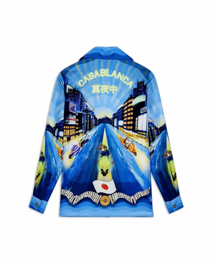 Casablanca Paris Shirts Tokyo Night Silk Shirt 8211 Men