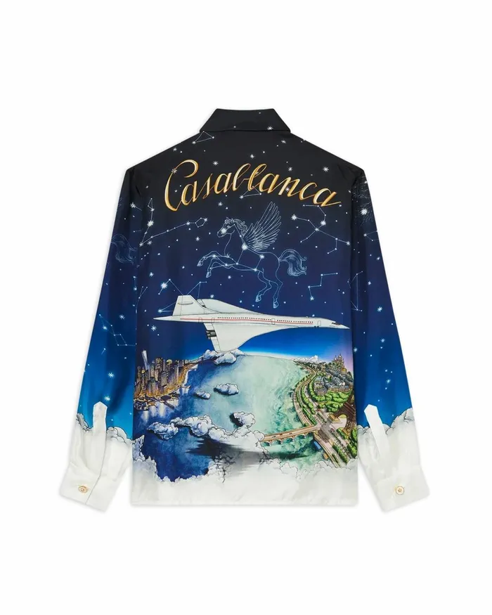 Casablanca Paris Shirts Vol De Nuit Silk Shirt 8211 Men