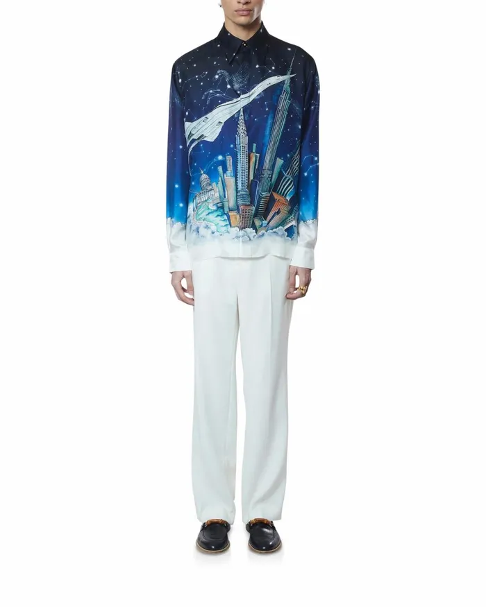 Casablanca Paris Shirts Vol De Nuit Silk Shirt 8211 Men Casablanca Paris Shirts Vol De Nuit Silk Shirt 8211 Men