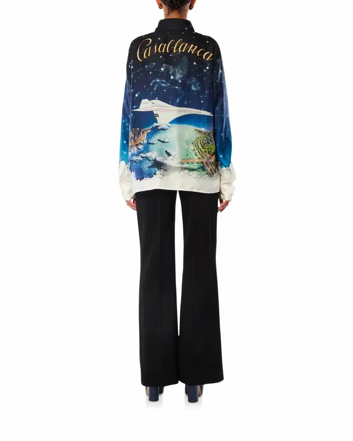 Casablanca Paris Shirts Vol De Nuit Silk Shirt 8211 Women Casablanca Paris Shirts Vol De Nuit Silk Shirt 8211 Women