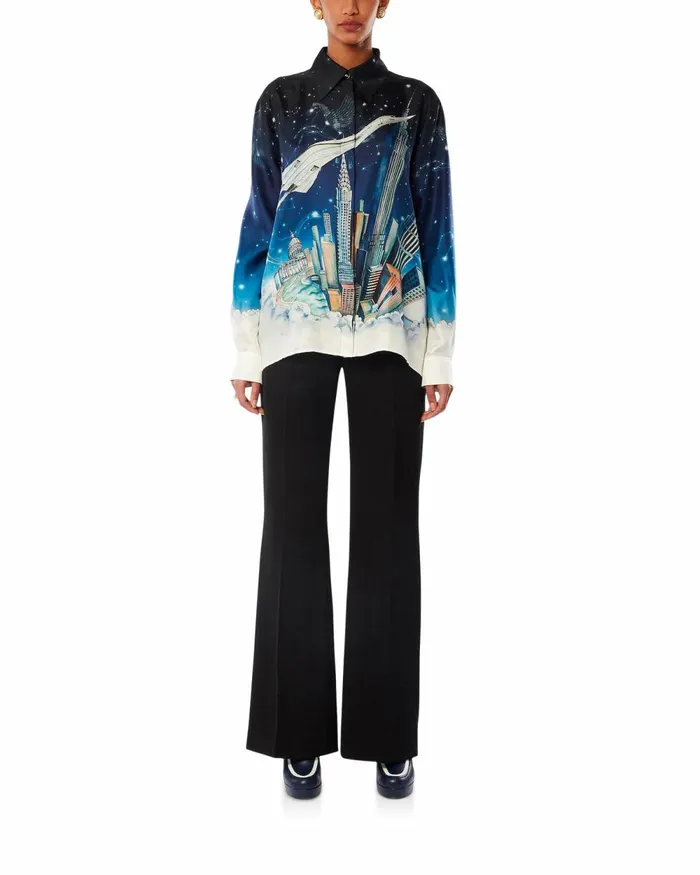 Casablanca Paris Shirts Vol De Nuit Silk Shirt 8211 Women Casablanca Paris Shirts Vol De Nuit Silk Shirt 8211 Women