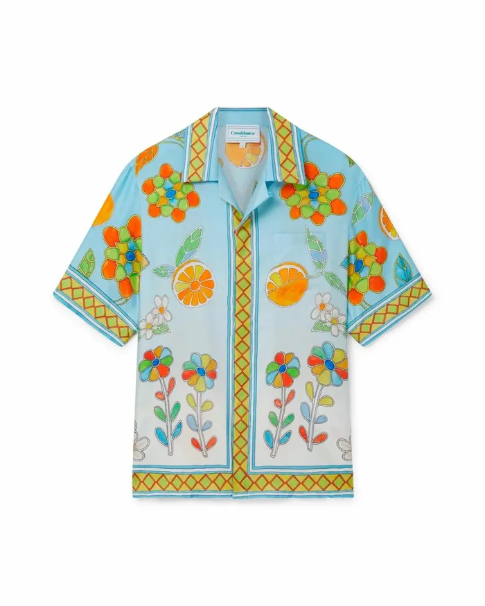 Casablanca Paris Shirts Yoruba Flowers Silk Shirt 8211 MenWomen Casablanca Paris Shirts Yoruba Flowers Silk Shirt 8211 MenWomen