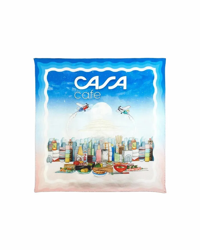 Casablanca Paris Silk Scarves Casa Cafe Large Silk Scarf 8211 MenWomen