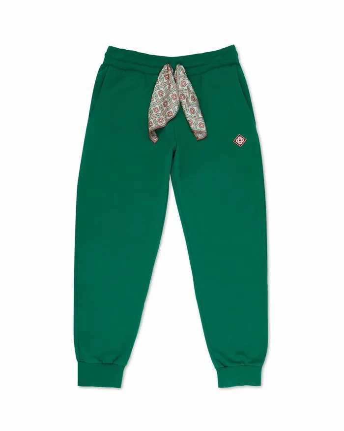 Casablanca Paris Silk Scarves Green Silk Scarf Sweatpant 8211 MenWomen