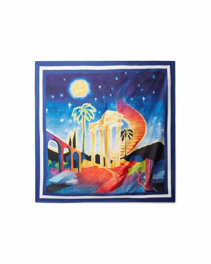 Casablanca Paris Silk Scarves Midnight Acropolis Large Silk Scarf 8211 MenWomen Casablanca Paris Silk Scarves Midnight Acropolis Large Silk Scarf 8211 MenWomen