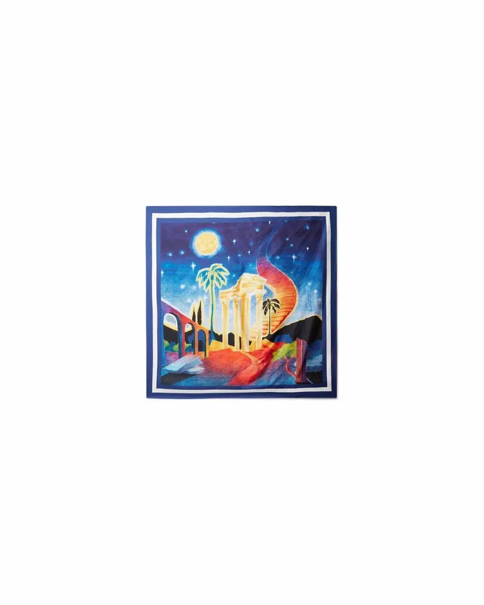 Casablanca Paris Silk Scarves Midnight Acropolis Small Silk Scarf 8211 MenWomen Casablanca Paris Silk Scarves Midnight Acropolis Small Silk Scarf 8211 MenWomen