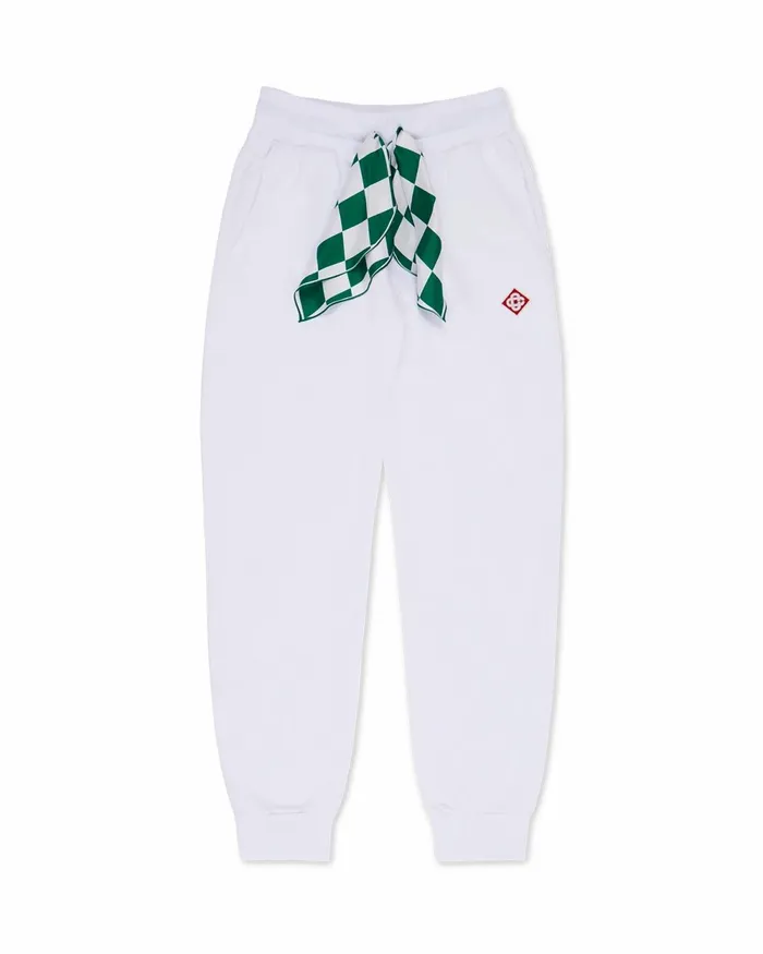 Casablanca Paris Silk Scarves White Silk Scarf Sweatpant 8211 MenWomen